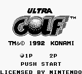 Ultra Golf (USA) Title Screen